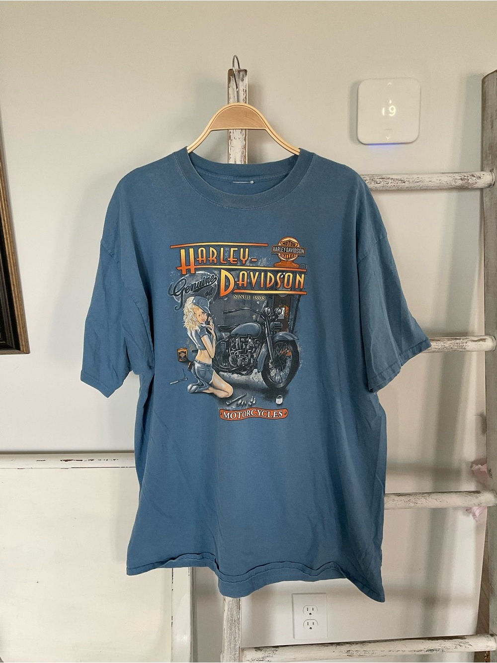Harley-Davidson Biker T-Shirt Vintage 2000s Y2K Motorcycle Theme XXL EUC